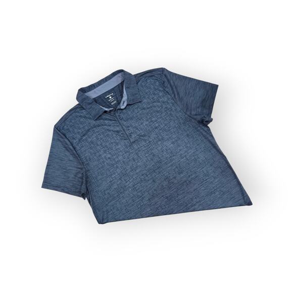 Layer8 Men's size Small Quick Dry Polo Shirt Button Up Blue Collar Short Sleeve - Picture 8 of 9